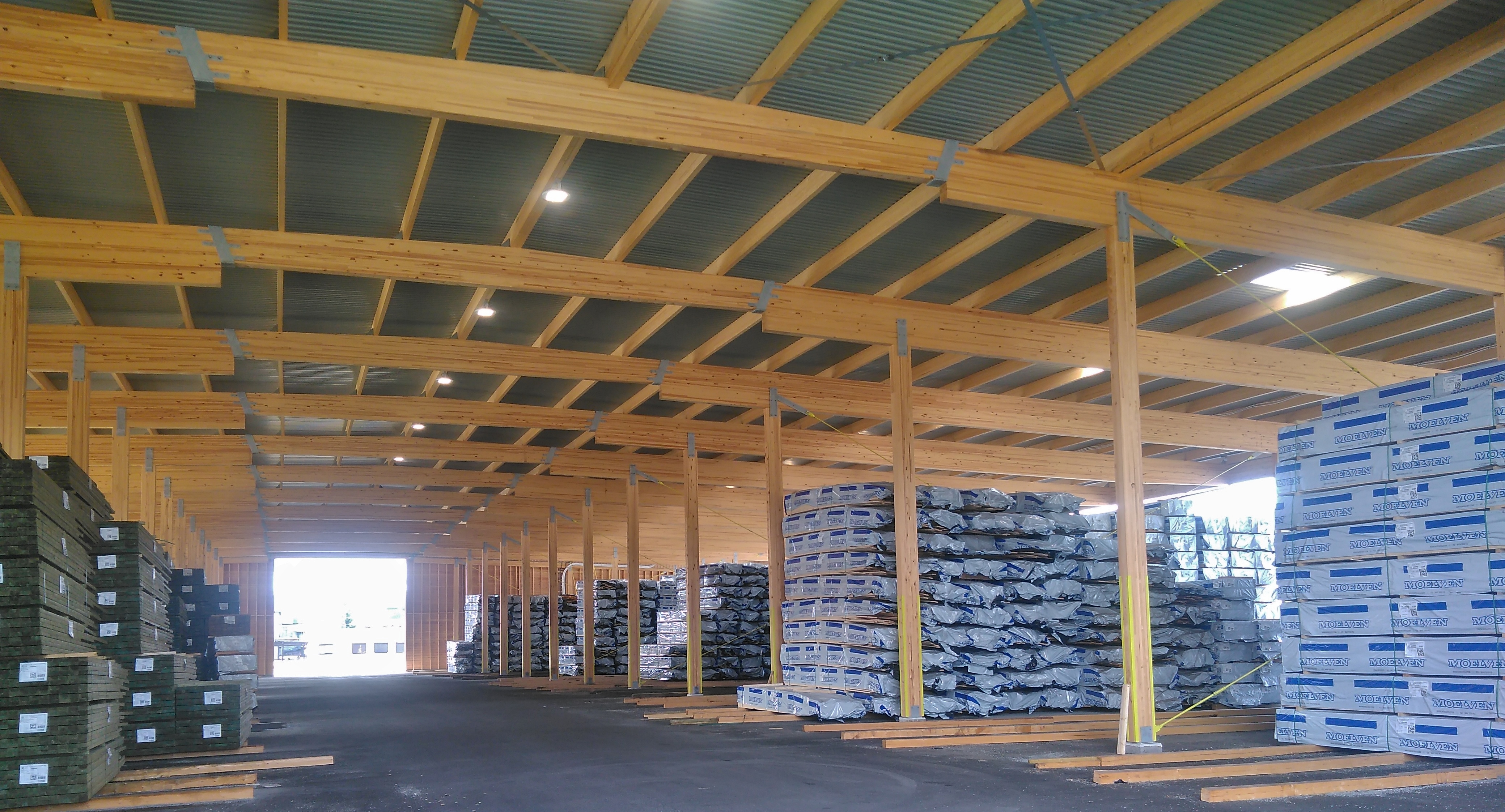 Moelven Soknabruket, lagerbygg limtre