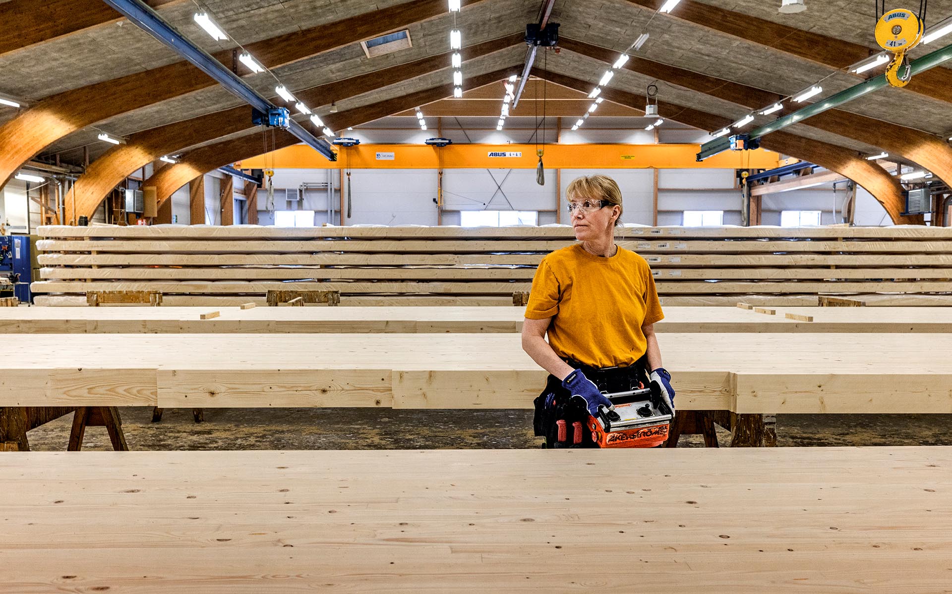 Limträ till lager- och logistikanläggning i trä