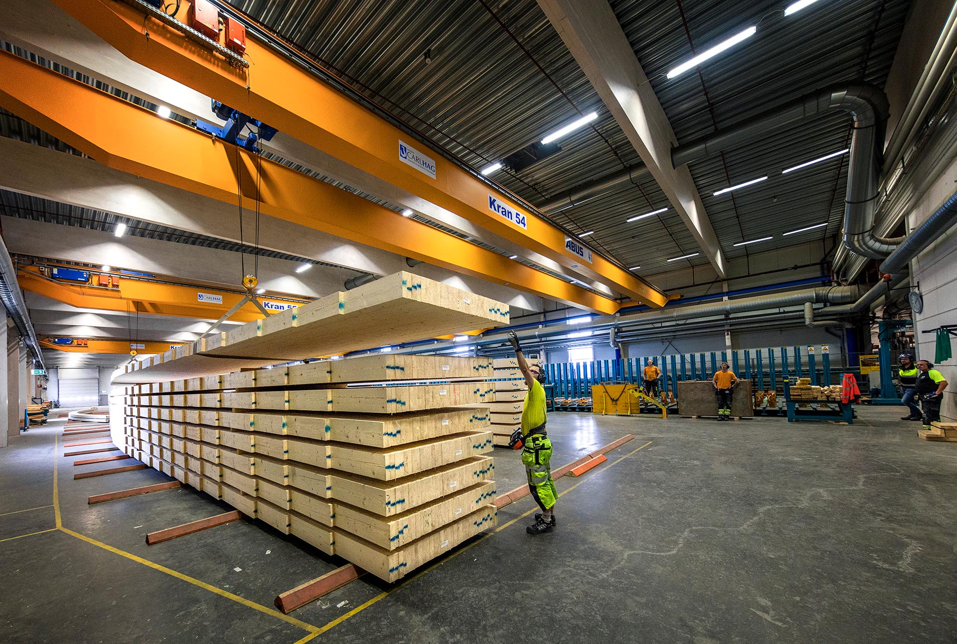 Limträ till lager- och logistikanläggning i trä